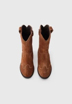 Friboo LEATHER - Cowboy-/Bikerboot - Taupe -Friboo Geschaft 297acb001922405ab5a3ea90c08fbb6e