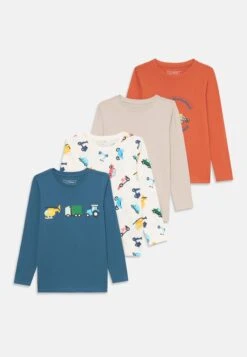 Friboo 4 PACK - Langarmshirt - Light Grey/white/orange