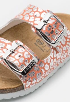 Friboo Pantolette Flach - Coral -Friboo Geschaft 5f8225c61fe5476a8053570dab636dda