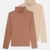 Friboo 2 PACK LONG SLEEVE ROLL NECK TOP UNISEX - Langarmshirt - Light Brown/tan 2 Friboo 2 PACK LONG SLEEVE ROLL NECK TOP UNISEX - Langarmshirt - Light Brown/tan -Friboo Geschaft 8ee18669fd094c2b81765db718804057