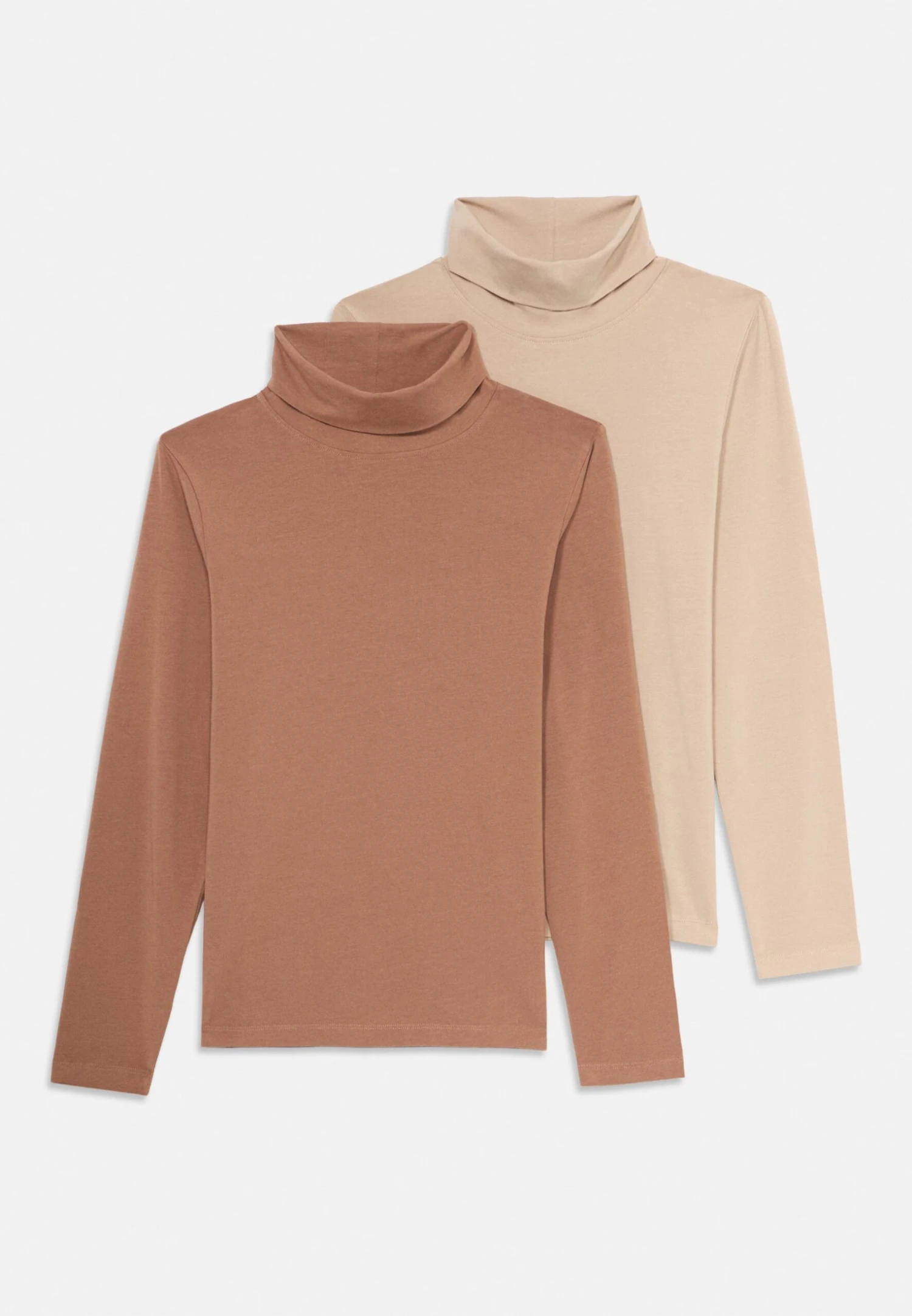 Friboo 2 PACK LONG SLEEVE ROLL NECK TOP UNISEX - Langarmshirt - Light Brown/tan 3 Friboo 2 PACK LONG SLEEVE ROLL NECK TOP UNISEX - Langarmshirt - Light Brown/tan