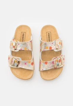 Friboo Pantolette Flach - Gold -Friboo Geschaft bc8ca7e7ef51498ca5e803cac90750cd